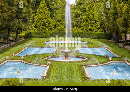 Die italienische Wasser Garten in Longwood Gardens in Kennett Square, Pennsylvania Umited Stockfoto