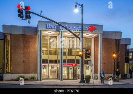 Bank von Amerika Gebäude in Amherst, MA Stockfoto