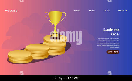 Business das Ziel das Konzept Stockfoto