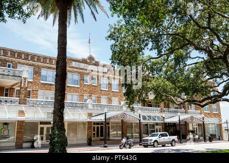 Florida Avon Park Main Street, Vordereingang des Jacaranda Hotels, Stockfoto