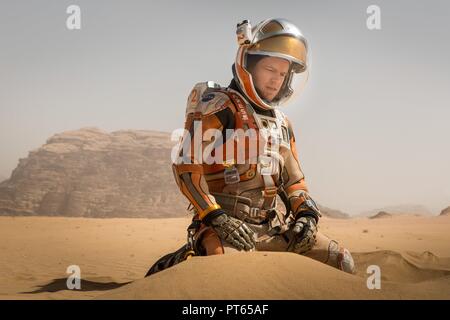 Original Film Titel: der Mars. Englischer Titel: The Martian. Jahr: 2015. Regie: Ridley Scott. Stars: MATT DAMON. Credit: GENRE FILME/INTERNATIONALE HÄNDLER/MITTE ATLACTIC FILD/20. CEN/Album Stockfoto