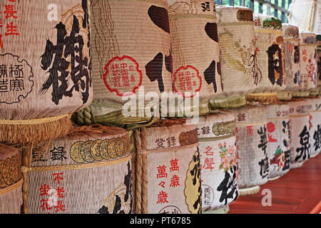 Japanische Fässer, Miyajima, Japan Stockfoto