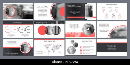 Business Präsentation Vorlagen von infografik Elemente. Stock Vektor
