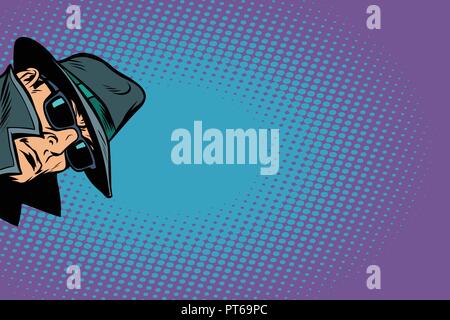 Spy. Überwachung und Hacking. Comic cartoon Pop Art retro Vektor illustration Stock Vektor