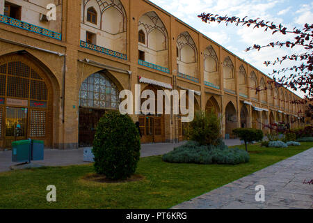 Ein historischer Ort im Iran Naghshe Jahan Square. Stockfoto