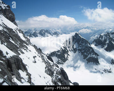 Blick auf die Schweizer Alpen von den Titlis, Schweiz Stockfoto