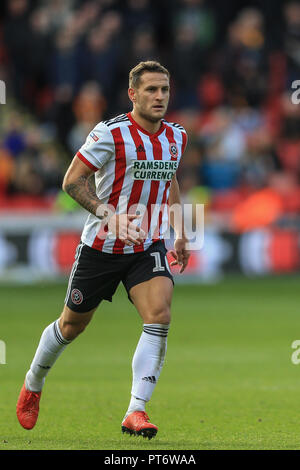 6. Oktober 2018, Bramall Lane, Sheffield, England; Sky Bet Meisterschaft, Sheffield United v Hull City; Billy Sharp (10) von Sheffield United Credit: Mark Cosgrove/News Bilder Stockfoto