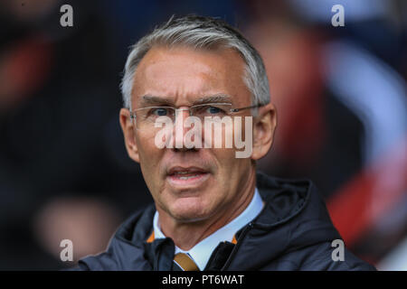 6. Oktober 2018, Bramall Lane, Sheffield, England; Sky Bet Meisterschaft, Sheffield United v Hull City; Nigel Adkins Manager von Hull City Credit: Mark Cosgrove/News Bilder Stockfoto