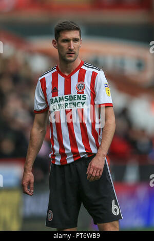 6. Oktober 2018, Bramall Lane, Sheffield, England; Sky Bet Meisterschaft, Sheffield United v Hull City; Chris Basham (06) von Sheffield United Credit: Mark Cosgrove/News Bilder Stockfoto