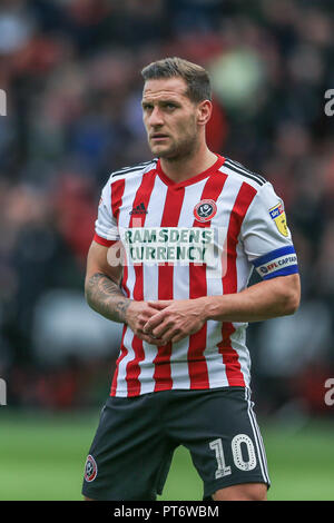 6. Oktober 2018, Bramall Lane, Sheffield, England; Sky Bet Meisterschaft, Sheffield United v Hull City; Billy Sharp (10) von Sheffield United Credit: Mark Cosgrove/News Bilder Stockfoto