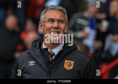 6. Oktober 2018, Bramall Lane, Sheffield, England; Sky Bet Meisterschaft, Sheffield United v Hull City; Nigel Adkins Manager von Hull City Credit: Mark Cosgrove/News Bilder Stockfoto