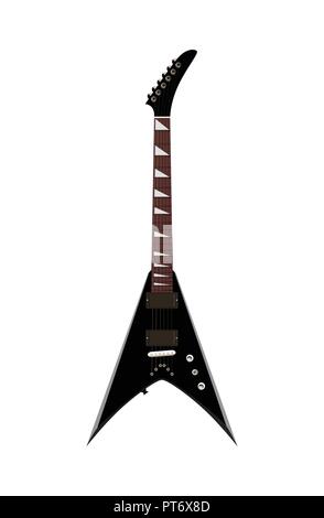 Schwarze e-Gitarre Stock Vektor