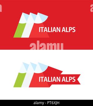 Logo der Italienischen Alpen Stock Vektor