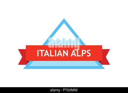 Logo der Italienischen Alpen Stock Vektor