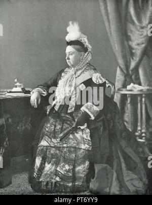 Queen Victoria, 1887, trug das Kleid, das Sie in den Dienst auf ihr Goldenes Jubiläum trug Stockfoto