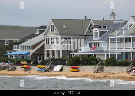 Beachfront Häuser in Madison, Connecticut, USA Stockfoto