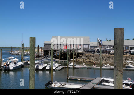 Millway Marina, Barnstable Harbor, Cambridge, Massachusetts, Vereinigte Staaten von Amerika Stockfoto