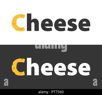 Satz von Logos mit Käse Stock Vektor