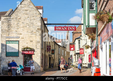 16. jahrhundert Swan Inn, Union Street, Stroud, Gloucestershire, England, Vereinigtes Königreich Stockfoto