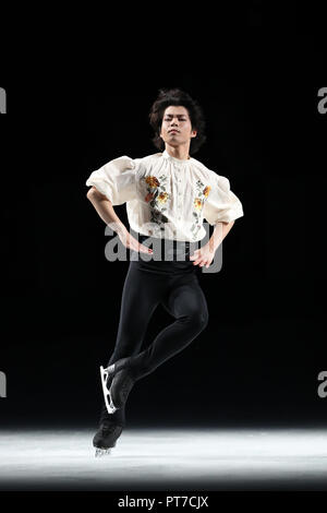 Saitama, Japan. 6. Okt, 2018. Tatsuki Machida Eiskunstlauf: Japan Open 2018 an der Saitama Super Arena in Saitama, Japan. Credit: Jun Tsukida/LBA SPORT/Alamy leben Nachrichten Stockfoto