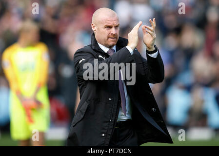 Burnley, Großbritannien. 6. Okt 2018. Burnley Manager Sean Dyche vor der Premier League Match zwischen Burnley und Huddersfield Town in Turf Moor am 6. Oktober 2018 in Burnley, England. (Foto von Daniel Chesterton/phcimages.com) Credit: PHC Images/Alamy leben Nachrichten Stockfoto