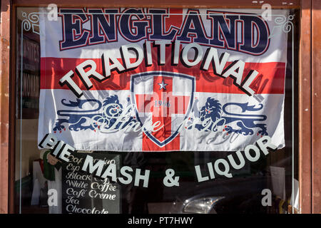 London, Großbritannien. 7. Oktober 2018. Letzten Handelstag des A.J. Goddard traditionelle Pie & Mash Café in Deptford. Credit: Guy Corbishley/Alamy leben Nachrichten Stockfoto