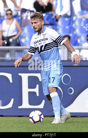 Rom, Italien. 7. Okt 2018. Ciro unbeweglich Latium während der Serie ein Match zwischen Lazio und Fiorentina im Stadio Olimpico, Rom, Italien Am 7. Oktober 2018. Foto von Giuseppe Maffia. Credit: UK Sport Pics Ltd/Alamy leben Nachrichten Stockfoto