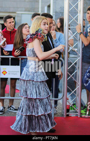 Sitges, Spanien. 7. Okt 2018. Kiernan Shipka und Ross Lynch teilnehmen Sitges Festival. Credit: Marta Abellan/Alamy leben Nachrichten Stockfoto