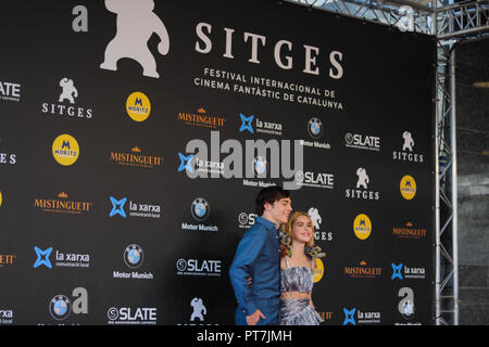 Sitges, Spanien. 7. Okt 2018. Kiernan Shipka und Ross Lynch teilnehmen Sitges Festival. Credit: Marta Abellan/Alamy leben Nachrichten Stockfoto