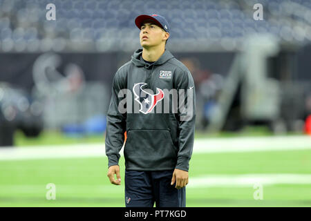 Houston, Texas, USA. 7 Okt, 2018. Houston Texans Kicker Ka'imi Fairbairn (7) vor der NFL regular season Spiel zwischen den Houston Texans und die Dallas Cowboys an NRG Stadion in Houston, TX am 7. Oktober 2018 Credit: Erik Williams/ZUMA Draht/Alamy leben Nachrichten Stockfoto