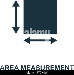 Flächenmessung Symbol. Schwarzweiß-Design von Messung Sammlung. UX und UI. Pixel Perfect Flächenmessung Symbol. Für web design, Apps, weich Stock Vektor