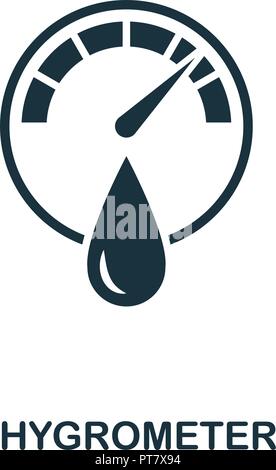 Hygrometer Symbol. Schwarzweiß-Design von Messung Sammlung. UX und UI. Pixel Perfect hygrometer Symbol. Für Web-Design, Anwendungen, Software, Druckeni Stock Vektor