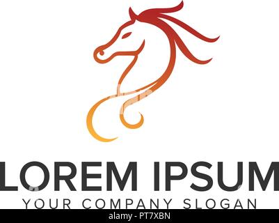 Horse Logo Design Konzept Vorlage Stock Vektor