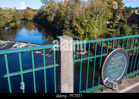 Blick auf den Fluss Ericht aus Blairgowrie Brücke, Blairgowrie, Perthshire, Schottland. Stockfoto