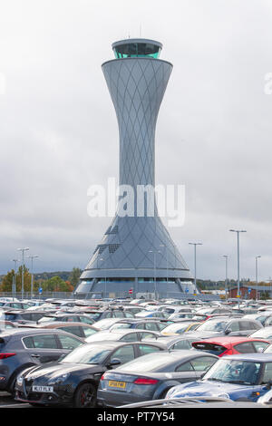 Der Flughafen Edinburgh, Parkplätze Stockfoto