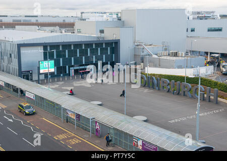 Der Flughafen Edinburgh, Parkplätze Stockfoto