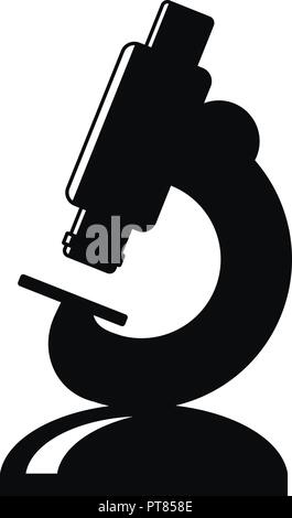 Vektor Labor Mikroskop Symbol auf weißem Hintergrund. Science Laboratory Equipment. Labor Forschung Symbol. einfache Schule Mikroskop design Stock Vektor