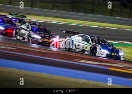 Misano Adriatico, Italien - 25. August 2018: EIN SAMSUNG BMW M4 DTM des BMW Team RMR, von Philipp Ger angetrieben, während der Rennen in der DTM in Misano Misano Stockfoto