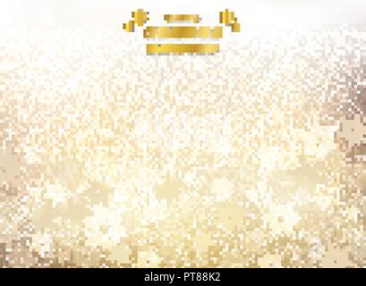 Zusammenfassung von Golden christmas background mit Schneeflocken und glitzert, Illustration Vector EPS 10. Stock Vektor