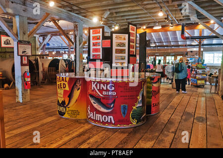 Cannery Display, Icy Strait Point Museum, Hoonah, Alaska, USA Stockfoto