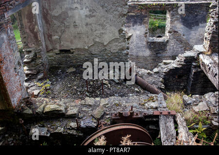 Motor Haus, die Laxey Wheel, Laxey, von der Insel Man Stockfoto