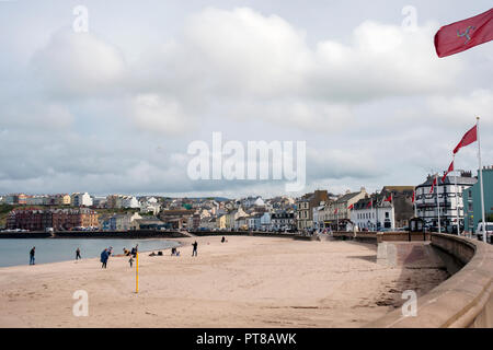 Peel Strand an einem bewölkten Tag Stockfoto