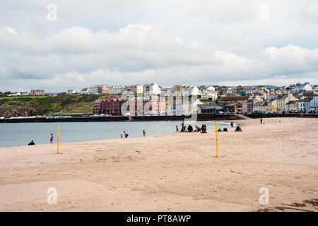 Peel Strand an einem bewölkten Tag Stockfoto