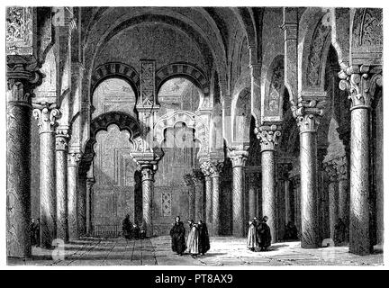 Moschee von Córdoba: Innenansicht, 1870 Stockfoto