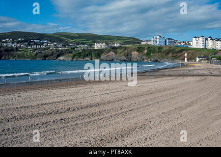 Port St. Erin Bucht und Strand, Insel Man an einem hellen Tag Stockfoto