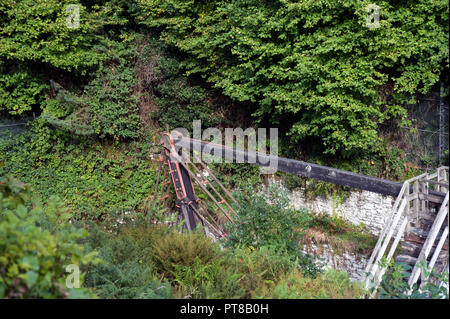 T Rocker und Rod von Laxey Ferse, Laxey, von der Insel Man Stockfoto