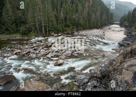 Wolf Creek Stromschnellen auf der Idaho Selway River. Stockfoto