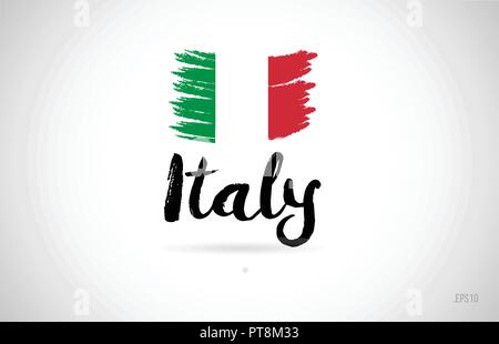 Italien Italien Landesflagge Konzept mit grunge Design Geeignet für ein Logo Icon Design Stock Vektor