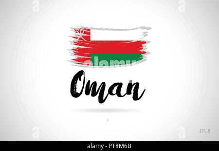 Oman land Flagge Konzept mit grunge Design Geeignet für ein Logo Icon Design Stock Vektor