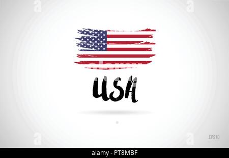 Usa Landesflagge Konzept mit grunge Design Geeignet für ein Logo Icon Design Stock Vektor